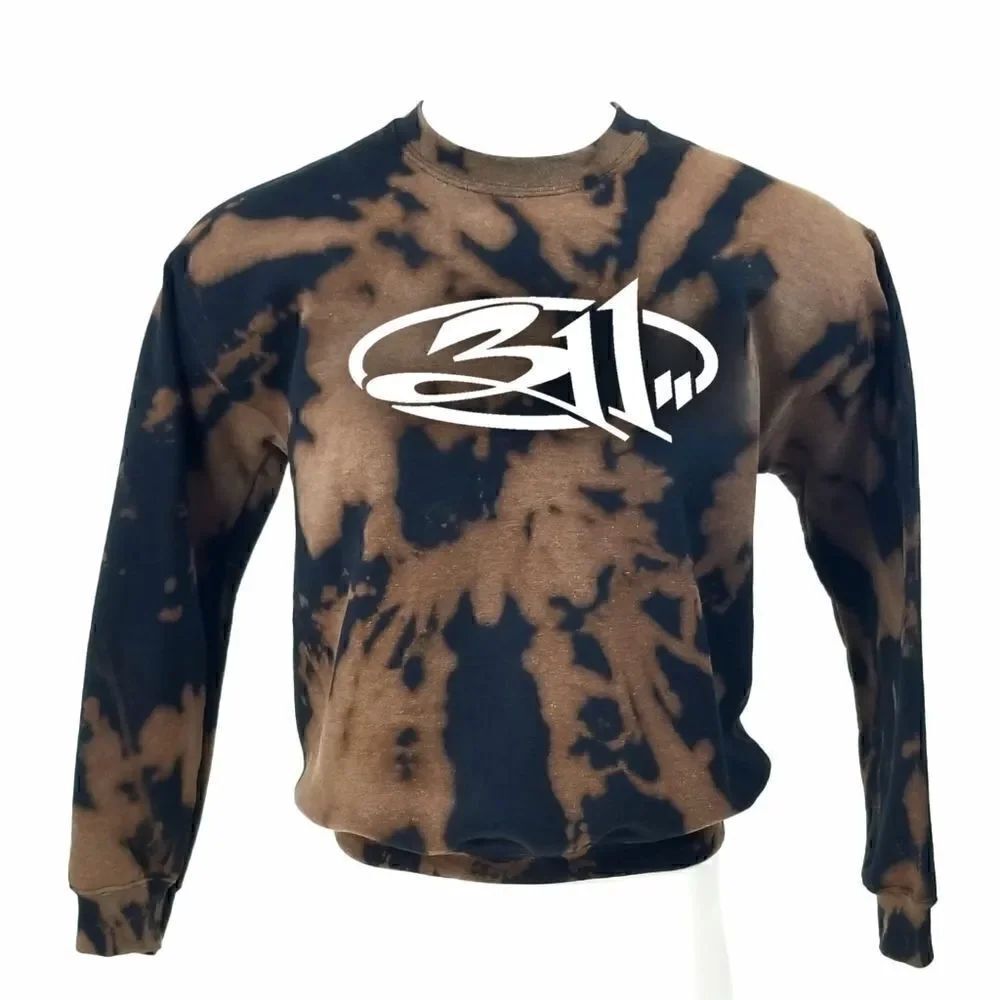 311 Ska Rock Band Acid Washed Pullover Crewneck Sweatshirt Hip Hop Rap Punk y2k